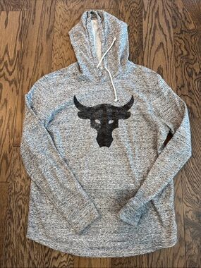 Men's Gray Hooded Pullover hoodie size medium ~